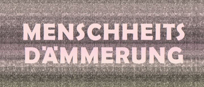 Logo der Ausstellung "Menschheitsdämmerung"